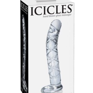 Icicles No. 60 Hand Blown Glass G Spot Dong - Clear