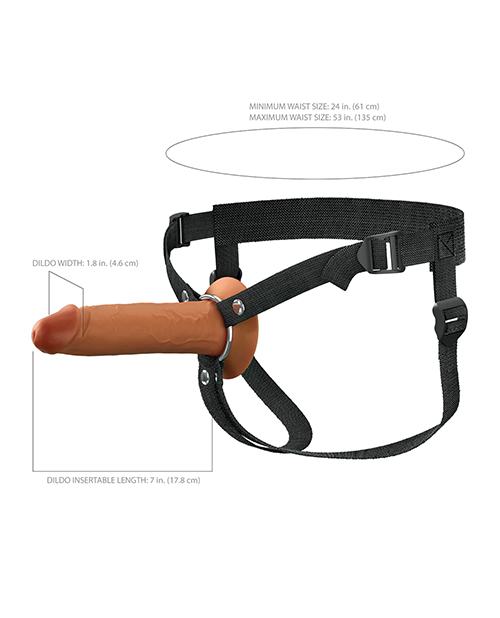 Fantasy X-tensions Elite 7" Silicone Hollow Strap-on - Brown - Image 4