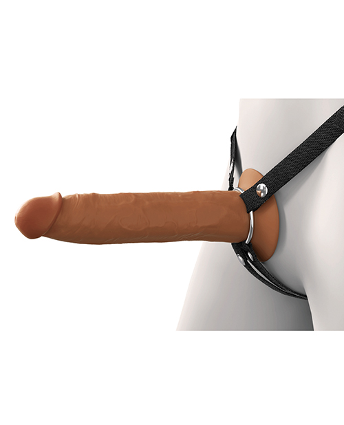 Fantasy X-Tensions Elite 9" Silicone Hallow Strap-On Dual Density - Brown - Image 2