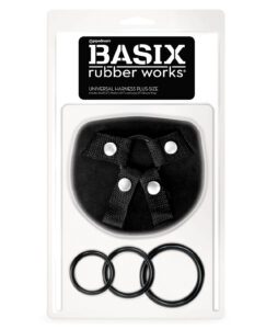 Basix Rubber Works Universal Harness Plus Size - Black