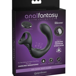 Anal Fantasy Elite Ass-Gasm Taint-Alizer P-Spot Vibrator - Black