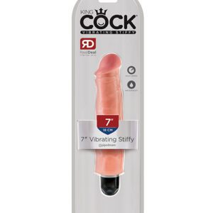 King Cock 7" Vibrating Stiffy - Flesh