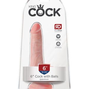 King Cock 6" Cock w/Balls - Flesh