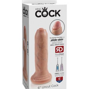 King Cock 6" Uncut Dildo - Flesh