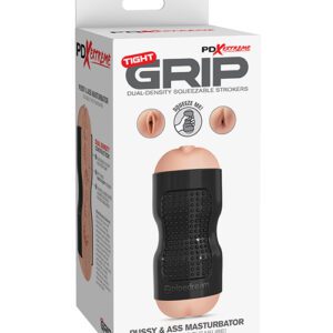 Pipedream Extreme Toyz Tight Grip Dual Density Squeezable Strokers - Pussy & Ass