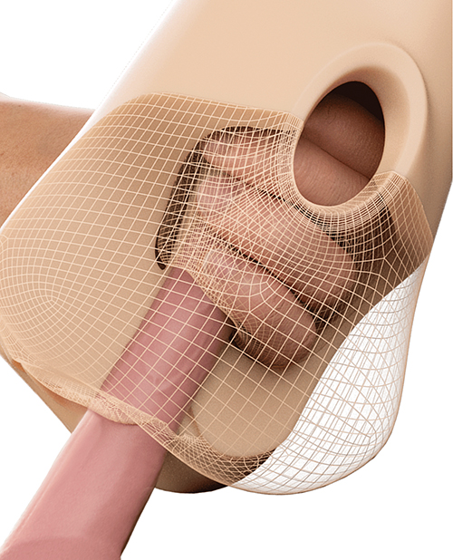 PDX Plus Double Pounder Vibrating Squeeze Stroker - Light - Image 5