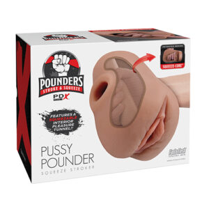 PDX Plus Pussy Pounder Squeeze Stroker - Brown