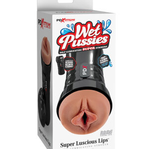 PDX Extreme Wet Pussies Super Luscious Lips Stroker - Brown