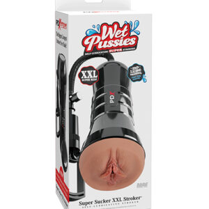 PDX Extreme Wet Pussies Super Sucker XXL Stroker - Brown