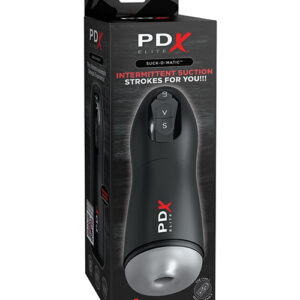 PDX Elite Suck-O-Matic Vibrating Stroker - Frosted/Black