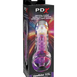 PDX Elite ViewTube XXL See-Thru EZ-Grip LED Stroker - Clear