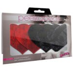 Stolen Kisses Hearts - Red & Black Pack of 2