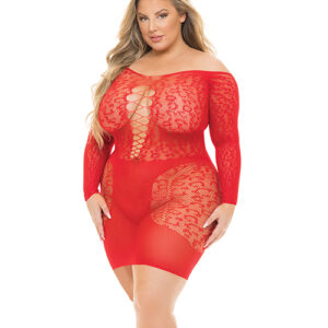 Pink Lipstick Animal Inside Chemise Red QN