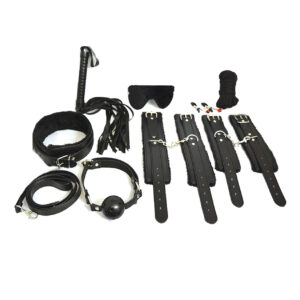 Plesur Everything Bondage 12 Piece Kit - Black