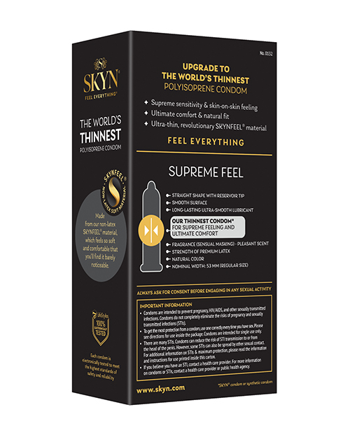 Lifestyles SKYN Supreme Feel Condoms - Pack of 10 - Image 2