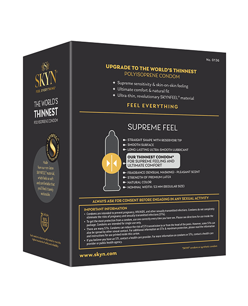 Lifestyles SKYN Supreme Feel Condoms - Pack of 30 - Image 2