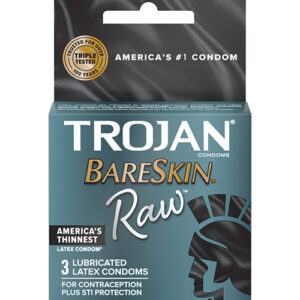 Trojan BareSkin Raw Condoms - Pack of 3