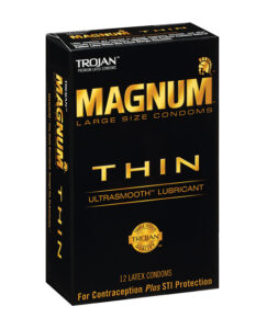 Trojan Magnum Thin Condoms - Pack of 12