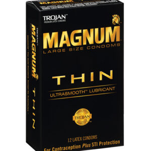 Trojan Magnum Thin Condoms - Pack of 12