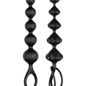 Satisfyer Love Beads Soft Silicone Beads - Set of 2 Black