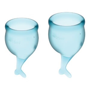 Satisfyer Feel Secure Menstrual Cup - Light Blue