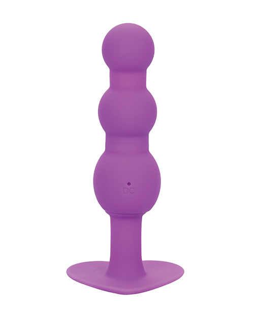 First Time Vibrating Triple Beaded Anal Probe - Purple - Image 2