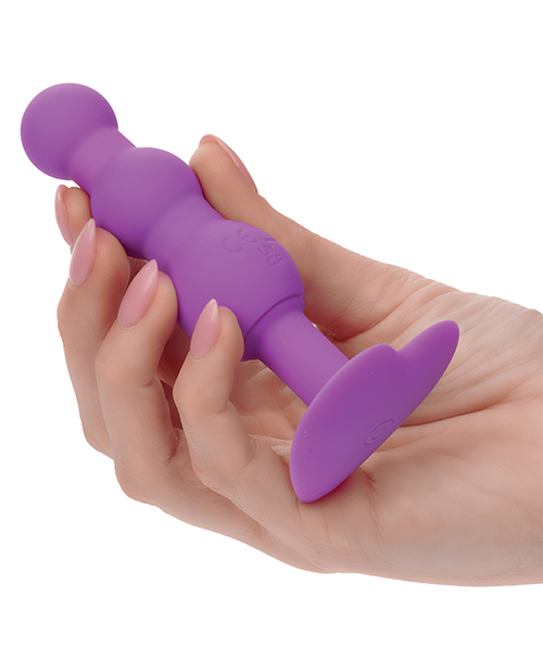 First Time Vibrating Triple Beaded Anal Probe - Purple - Image 4