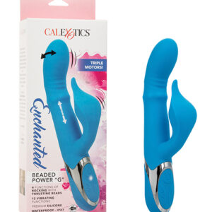 Enchanted Beaded Power "G" Vibrator - Blue