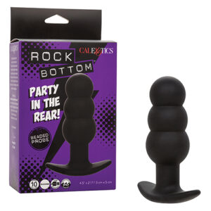 Rock Bottom Tap Beaded Anal Probe - Black