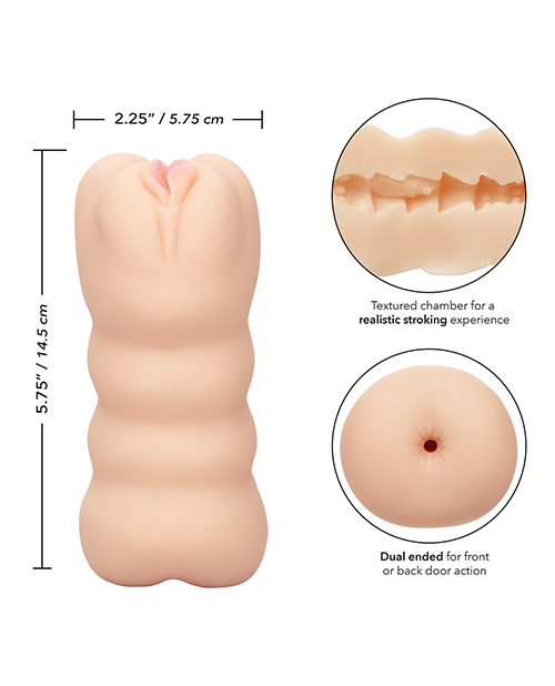 Cheap Thrills The Three-Way Dual Ended Masturbator - Ivory - Image 6