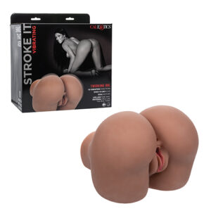 Stroke It Vibrating Twerking BBL - Brown