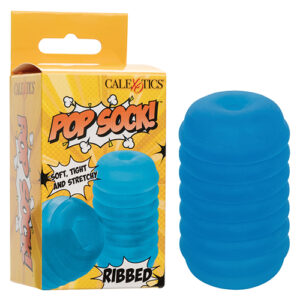 Pop Sock! Ribbed Masturbator - Blue