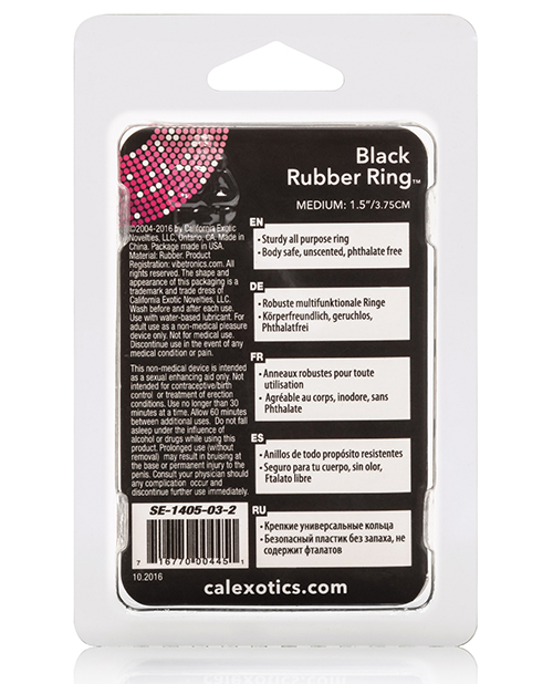 Black Rubber Ring - Medium - Image 3