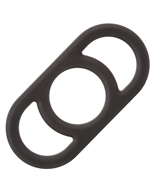 Alpha Liquid Silicone Commander Cock Ring - Black - Image 2