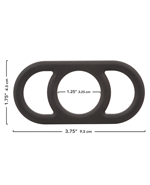 Alpha Liquid Silicone Commander Cock Ring - Black - Image 3