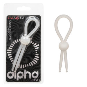 Alpha Liquid Silicone Lasso Cock Ring - Natural