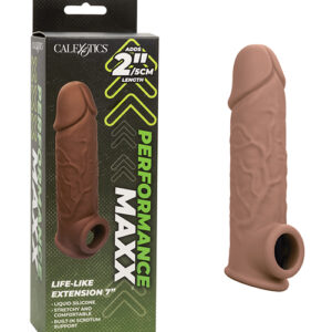 Performance Maxx Life-Like 7" Penis Extension - Brown