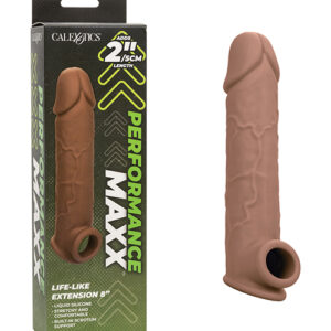 Performance Maxx Life-Like 8" Penis Extension - Brown