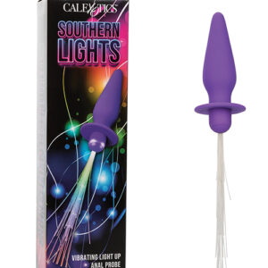 Southern Lights Rechargeable Vibrating Light Up Anal Probe - Purple