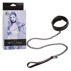 Nocturnal Collection Detachable Collar & Leash - Black