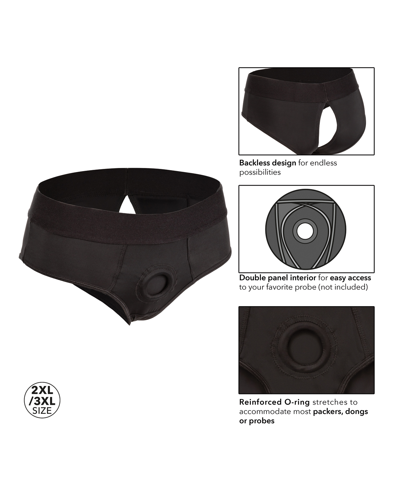 Boundless Backless Brief 2XL/3XL - Black - Image 6