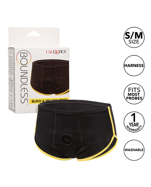 Boundless Boxer Brief - Black/Yellow S/M - Image 4