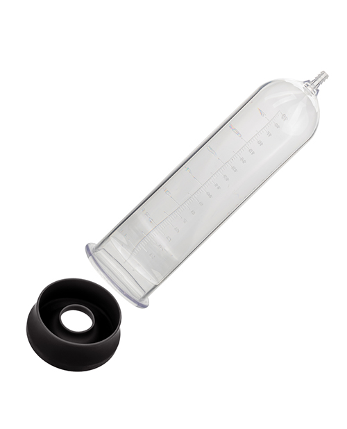 Peak Magnified Gauged Penis Pump System w/Cock & Ball Ring - Black - Image 3