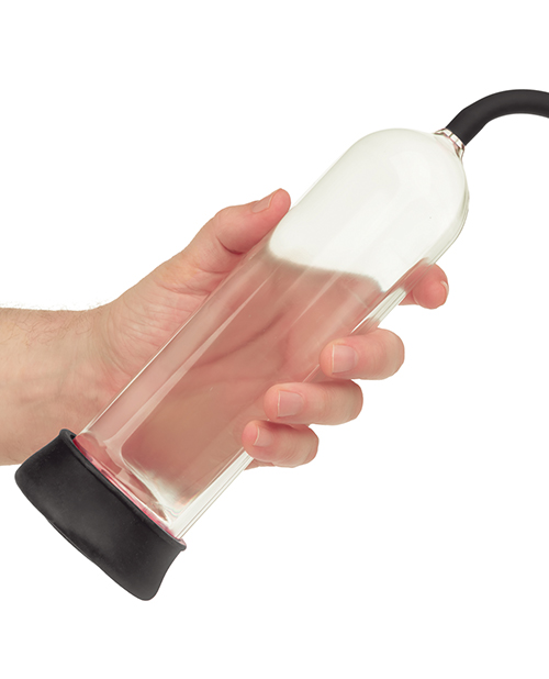 Peak Magnified Gauged Penis Pump System w/Cock & Ball Ring - Black - Image 4