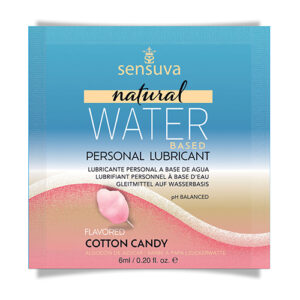 Sensuva Natural Water Based Personal Lubricant Single Use Packet - 6 ml Cotton Candy