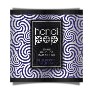 Handipop Hand Job Massage Gel Single Use Packet - 6 ml Blueberry Muffin