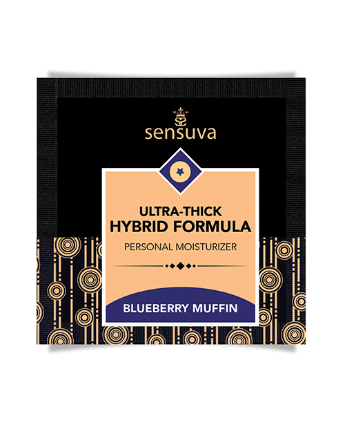 Sensuva Ultra Thick Hybrid Personal Moisturizer Single Use Packet - 6 ml Blueberry Muffin