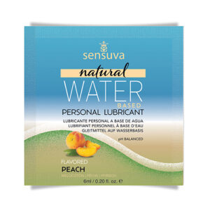 Sensuva Natural Water Based Personal Moisturizer Single Use Packet - 6 ml Peach