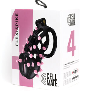 Sport Fucker Cellmate FlexiSpike Chastity Cage - Size 4 Black/Pink
