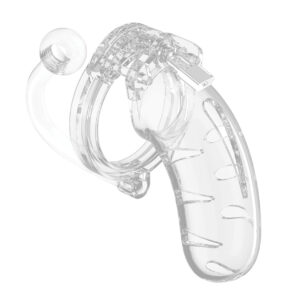 Shots Man Cage 4.5" Cock Cage w/Plug 11 - Clear